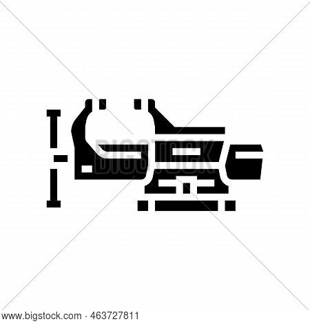 Swivel Base Bench Vice Glyph Icon Vector. Swivel Base Bench Vice Sign. Isolated Symbol Illustration