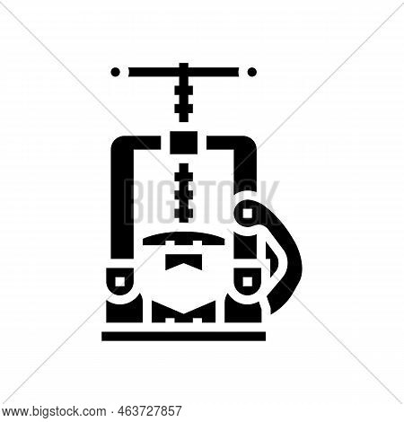 Pipe Vice Glyph Icon Vector. Pipe Vice Sign. Isolated Symbol Illustration