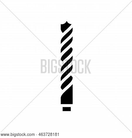Spur Wood Drill Bit Glyph Icon Vector. Spur Wood Drill Bit Sign. Isolated Symbol Illustration