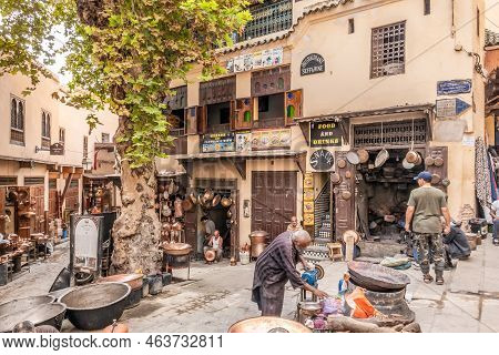 Fez, Morocco - September 19,2022 - In The Streets Of Medina In Fez.fez City Has Been Called The 