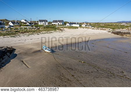 Aerial View Of Cloughcorr Beach On Arranmore Island In County Donegal, Republic Of Ireland