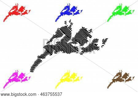 Housay Island (united Kingdom Of Great Britain And Northern Ireland, Scotland, Shetland Islands) Map