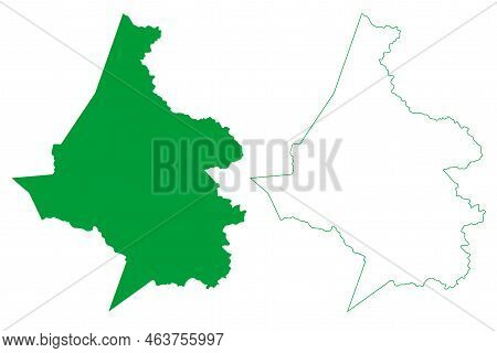 Tamboril Municipality (ceará State, Municipalities Of Brazil, Federative Republic Of Brazil) Map Vec