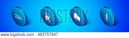 Set Isometric Xylophone, Grand Piano, Electric Bass Guitar And Guitar Amplifier Icon. Vector