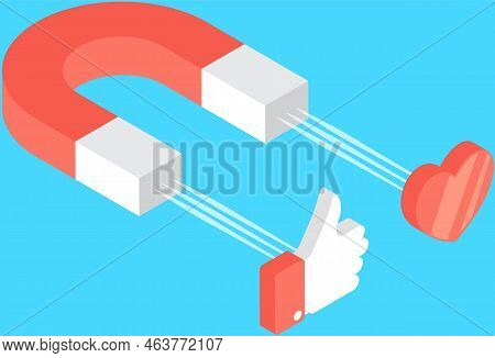 Social Media Concept With Loadstone. Followers Follow Social Trend, People Talking, Tag Or Post Comm