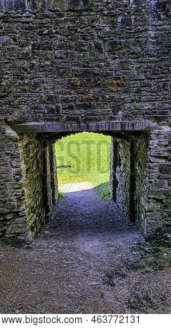 Llandeilo, Carmarthenshire, Wales, Uk - April 15: Ruined Dinefwr (dynevor) Castle Overlooking The Ri