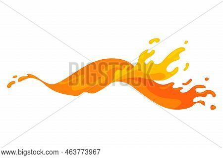 Squirt Splashe. Colourful Flowing Spattering. Splattered Pure Juice Or Liquid. Drops With Abstract F
