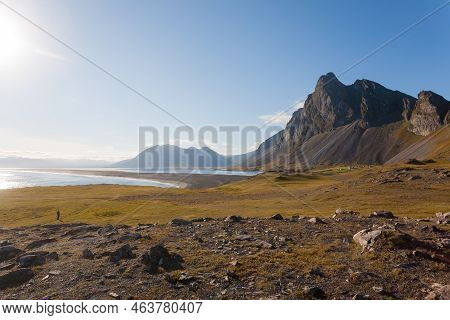 Hvalnes Lava Beach Landscape, East Iceland Landmark. Iceland Scenery