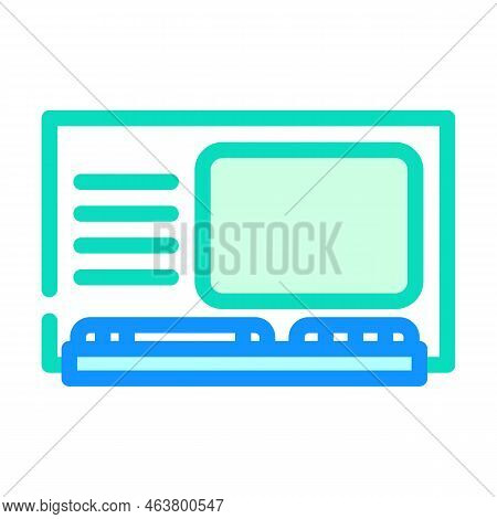 Computer Pc Retro Gadget Color Icon Vector. Computer Pc Retro Gadget Sign. Isolated Symbol Illustrat
