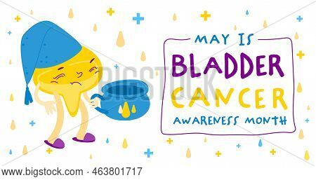 Bladder Cancer Awareness Month. Editable Vector Illustration