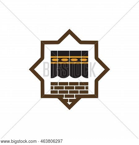 Ka'bah Mosque Islamic Hajj Vector Logo Design