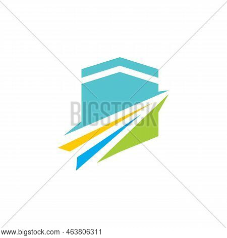 Ka'bah Mosque Islamic Hajj Vector Logo Design