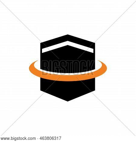 Ka'bah Mosque Islamic Hajj Vector Logo Design
