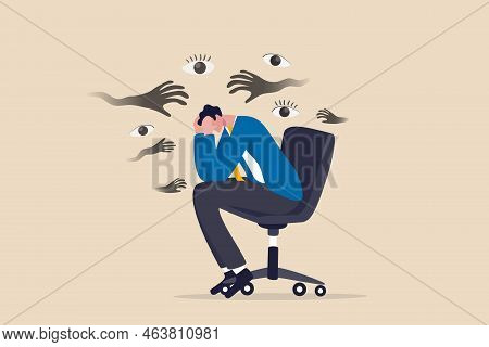 Paranoia, Fear And Panic Cause By Mental Health, Phobia Or Disorder From Mental Disorder, Depression