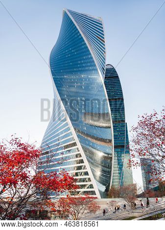 Moscow, Russia - October 16, 2022. Evolution Tower Of Moscow International Business Center Mibc On C