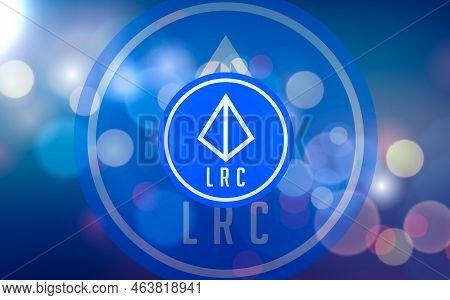 Loopring-lrc Virtual Currency Images. 3d Illustrations. Coin Logo.