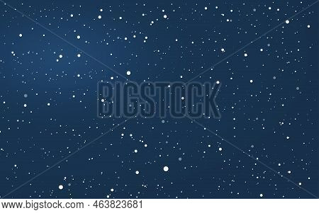 Snow Background. Christmas Snowfall. Falling Of Snowflakes. Winter Snowflakes. Vector Stock