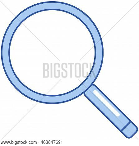 Magnifier Lens Icon. Linear Design Symbol With Thin Line And Outline Minimal Style, Zoom Device. Mag