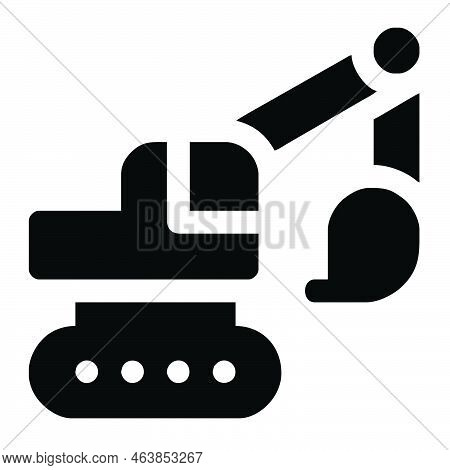Excavator Icon Isolated On White Background From Vehicles Transportation Collection. Excavator Icon 
