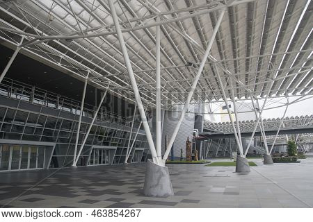 Singapore- Oct 18, 2022: View Of  Singapore Expo Convention And Exhibition Centre In Singapore. An I