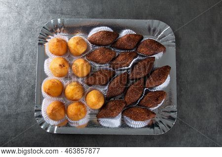 Roasted Kibe E Coxinha. Traditional Brazilian Snack.