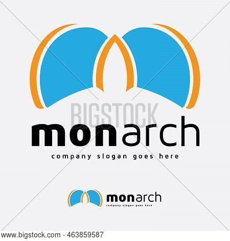 M Letter Type Arch Castle Logo Can Be Mostly Suitable For A Wide Range Of Many Businesses, Corporate