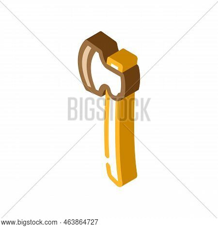 Broad Axe Hatchet Isometric Icon Vector. Broad Axe Hatchet Sign. Isolated Symbol Illustration