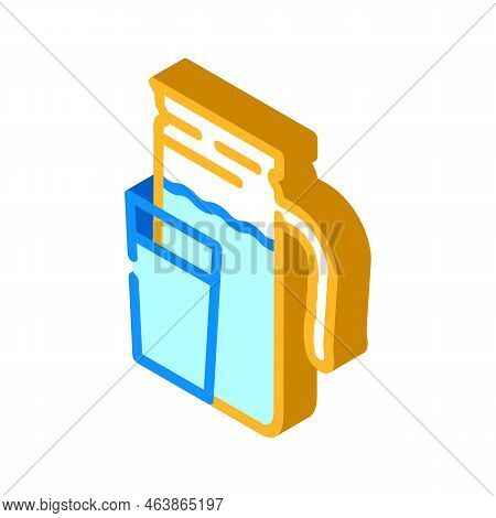 Buttermilk Milk Product Isometric Icon Vector. Buttermilk Milk Product Sign. Isolated Symbol Illustr