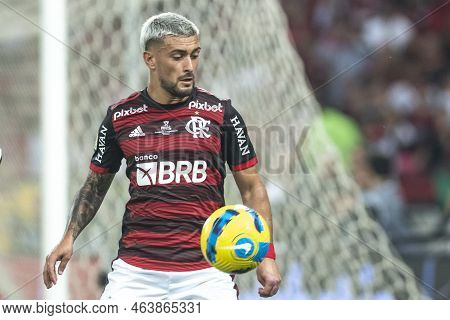 Rio, Brazil - October 19, 2022: De Arrascaeta Player In Match Between Flamengo Vs Corinthians By Sec