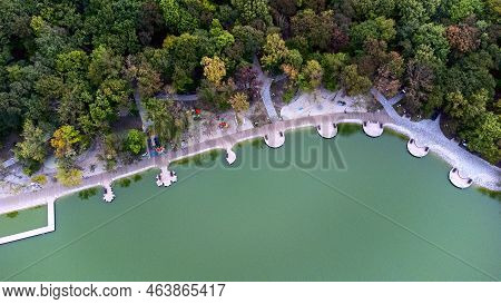 Russia, Stavropol Territory, Zheleznovodsk, September 10, 2022, Resort Lake In Zheleznovodsk, Founta
