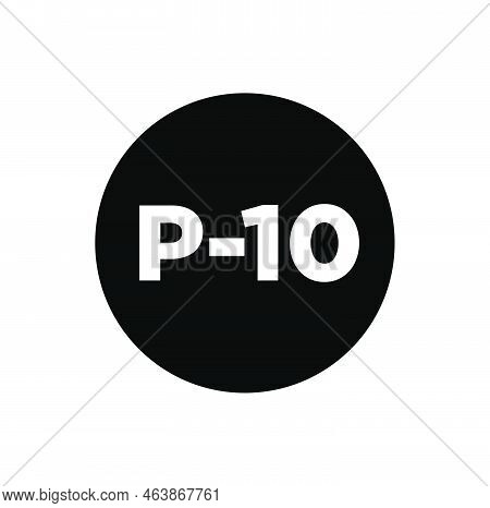 P 10 Vector Graphic Icon. P10 Name Monogram.