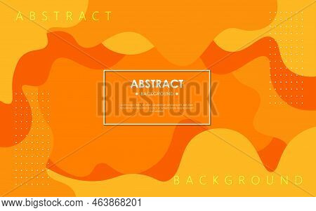 Modern Abstarct Dynamic Orange Wavy Textured Background Design In 3d Style With Orange Color. Eps10 