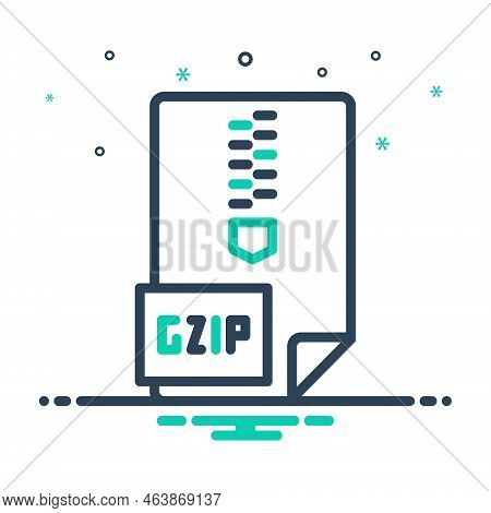Mix Icon For Gzip Application Contract Document File Folder Form Program Compression Compress Softwa