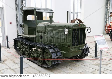 Verkhnyaya Pyshma, Russia - September 14, 2021: Classic Artillery Tractor Stz-3 (shtz-nati) In The U
