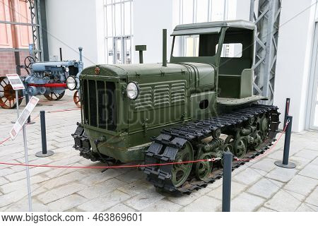 Verkhnyaya Pyshma, Russia - September 14, 2021: Retro Artillery Tractor Stz-3 (shtz-nati) In The Umm