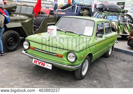 Chelyabinsk, Russia - June 2, 2018: Soviet Compact Car Zaz-968m Zaporozhets Presented At The Ural Mo