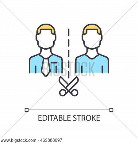 Work And Life Separation Rgb Color Icon. Divide Personal, Business Tasks. Career And Private Life. I
