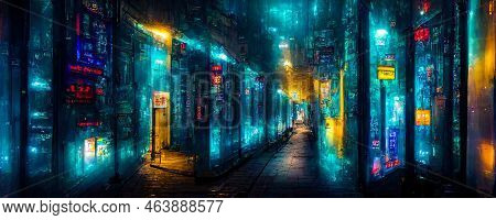 Abstract Painting Color Texture. Modern Futuristic Pattern, Loseup Of The Painting. Colorful Backgro