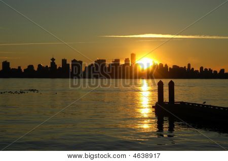Pôr do sol sobre Vancouver