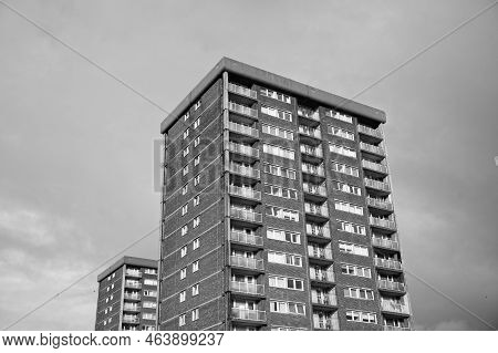 Council Flats In Poor Housing Estate With Many Social Welfare Issues In Linwood