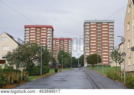 Council Flats In Poor Housing Estate With Many Social Welfare Issues In Linwood