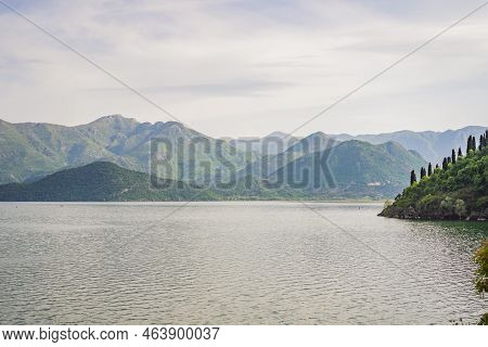 National Park Skadar Lake. Montenegro. Skadar Lake. Dawn. View From Above. The Largest Lake In The B