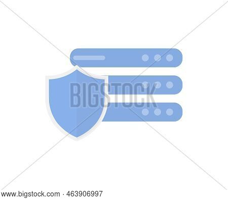 Store Safe Server Concept. Server Protection. Big Data Flow Processing Data Protection Concept Logo 