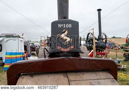 Tarrant Hinton.dorset.united Kingdom.august 25th 2022.a Restored Aveling And Porter Steam Roller Is 