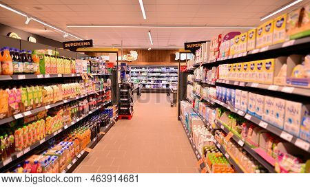 Warsaw, Poland. 10 October 2022. Inside Supermarket Netto In Warsaw
