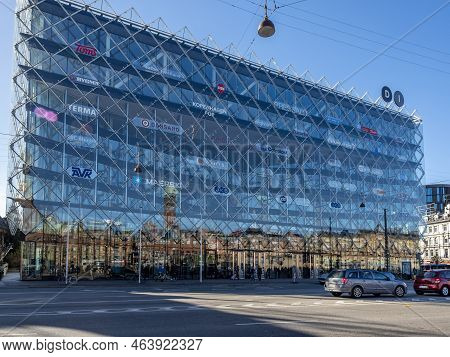 Copenhagen, Denmark - Oct 18, 2018: Frontal View Of The Industriens Hus Building On H.c. Andersens B