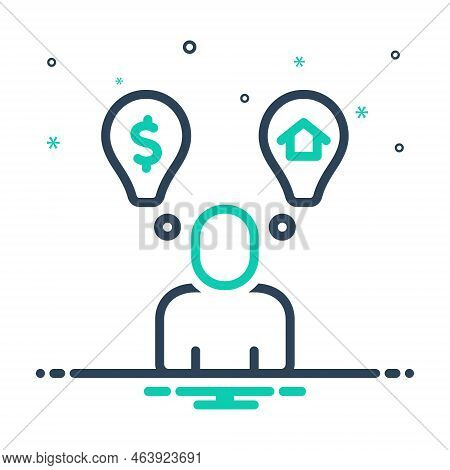 Mix Icon For Assuming Brainstorm Consider Dream-up Envisage Envision Fantasy Guess Imaginery Suppose