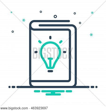Mix Icon For Wisdom Knowledge Book Study Idea Bulb Encyclopedia Concept Sagacity Intelligence Dexter