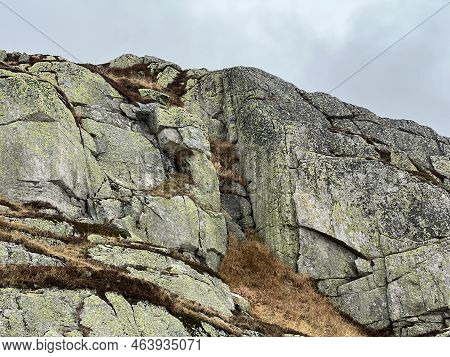 Rocks And Stones In The Autumn Swiss Alpine Environment And In The St. Gotthard Pass (gotthardpass) 