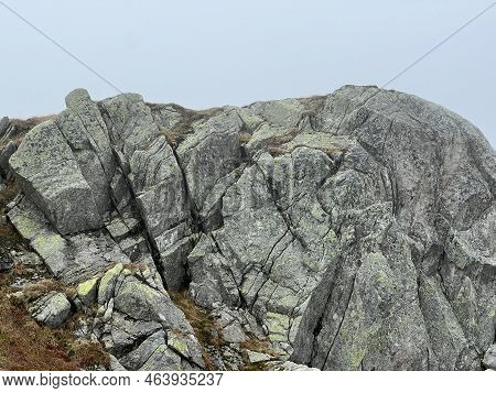 Rocks And Stones In The Autumn Swiss Alpine Environment And In The St. Gotthard Pass (gotthardpass) 